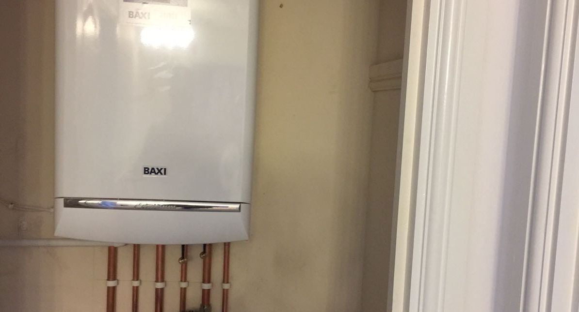 recent boiler installation in redditch - image is of a baxi combi boiler