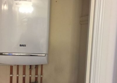 recent boiler installation in redditch - image is of a baxi combi boiler